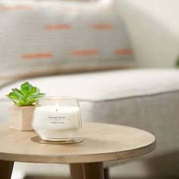 Yankee Candle Studio Medium Candle, Coconut Beach, 10 oz: Long-Lasting, Essential-Oil Scented Soy Wax Blend Candle | 40-65 Hours of Burning Time