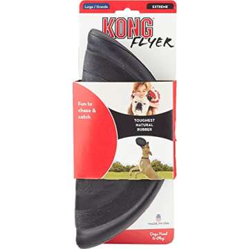 Kong Black Flyer Frisbee - Ideal Dog Fetch Toy