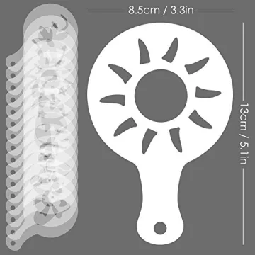 Artistic 32 Pcs Coffee Stencils for Creative Beverages