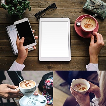 Artistic 32 Pcs Coffee Stencils for Creative Beverages