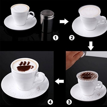 Artistic 32 Pcs Coffee Stencils for Creative Beverages