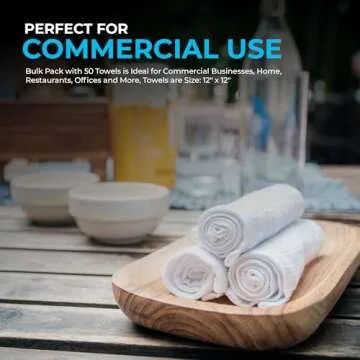 Simpli-Magic 79171 Terry Towel Cleaning Cloths, Pack of 50 , Standard , White, 12"x12"