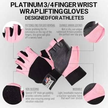 Schiek Sports 520 Women's Weightlifting Gloves - Pink
