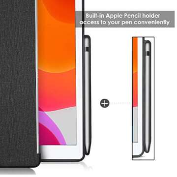 ProCase Slim Back Case for iPad 10.2 with Pencil Holder