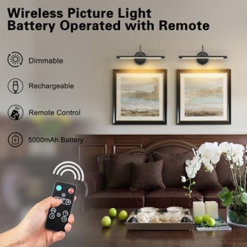 JOOSENLUX Battery Operated Wall Lights with Remote Control