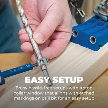 Kreg KPHA308 Pocket Hole Drill Bit for Easy Setup