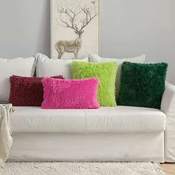 MIULEE Luxury Faux Fur Pillow Covers for Cozy Comfort