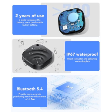 Dual System Bluetooth Tracker Compatible with iOS & Android