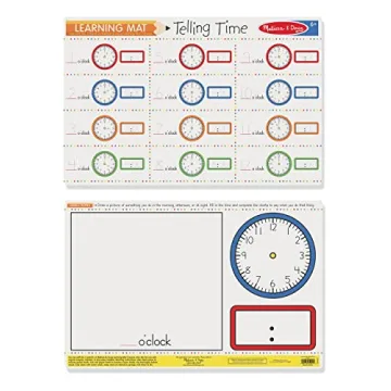 Melissa & Doug Telling Time Write-a-Mat for Kids Learning