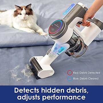 Tineco Pure ONE S12 EX Smart Cordless Stick Vacuum Cleaner, Optimized Ultra Powerful Suction & Long Runtimes, Excellent for Multi-Surface & Pet Hair Cleaning, Matte Black