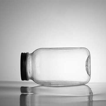 Noveinks 32 OZ Clear Plastic Jars for Storage - 6 Pack