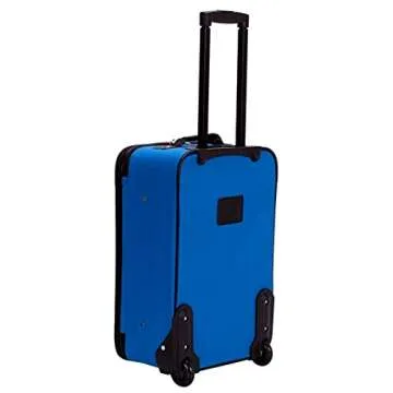 Rockland Fashion Softside Upright Luggage Set,Expandable, Blue, 2-Piece (14/19)
