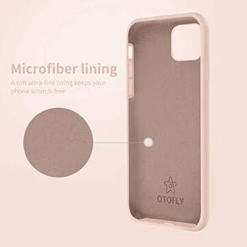 OTOFLY Compatible with iPhone 11 Pro Case,Ultra Slim Fit iPhone Case Liquid Silicone Gel Cover with Full Body Protection Anti-Scratch Shockproof Case (Pink)