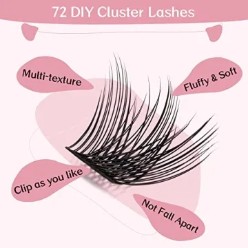 Pro LashBeauty 72 Pcs Cluster Lashes for DIY Extensions