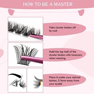 Pro LashBeauty 72 Pcs Cluster Lashes for DIY Extensions