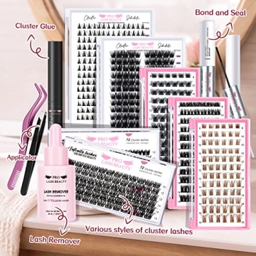 Pro LashBeauty 72 Pcs Cluster Lashes for DIY Extensions