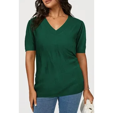 Arach&Cloz Women's Trendy Plus Size Spring Summer Tops