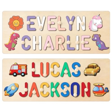 Personalized Name Puzzles for Kids - Custom Wooden Toys