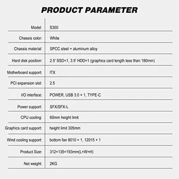 Compact S300 Gaming Case with USB 3.0 Type-C Port
