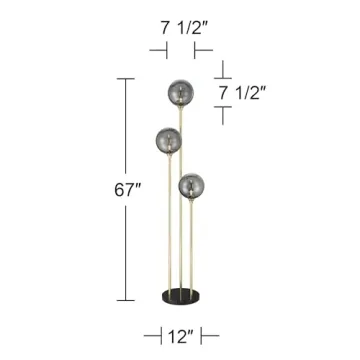 Possini Euro Design Arielle Floor Lamp 67" LED Glam Style