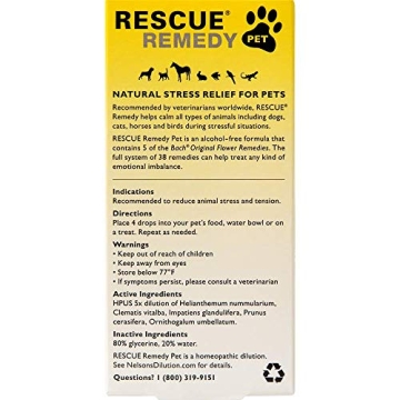 Bach RESCUE Remedy PET Dropper for Natural Pet Calming