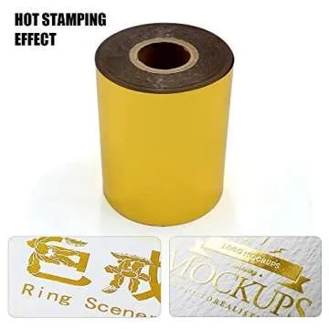 Hot Foil Stamping Paper 1 Roll Gold + 1 Roll Silver 3" x 400ft PU Heat Transfer Anodized Gilded Paper for Hot Foil Stamping Machine (3 inch, Gold+Silver)