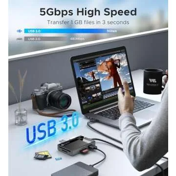 WARRKY 7-in-1 SD Card Reader USB 3.0 High Speed