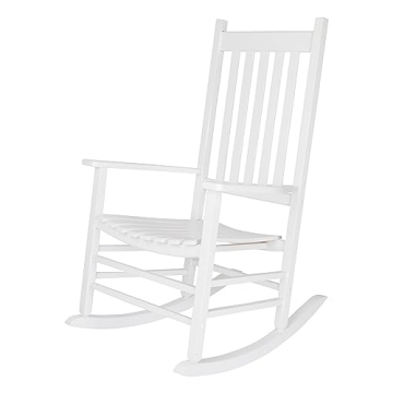 Shine Company Vermont Porch Rocker - High Back Wood Rocking Chair for Ultimate Comfort