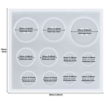 Versatile Funshowcase Button Resin Epoxy Silicone Mold for Creative Projects