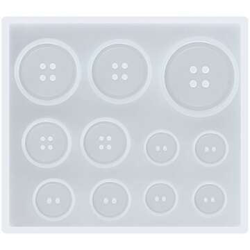Funshowcase Button Resin Silicone Mold for DIY Crafts
