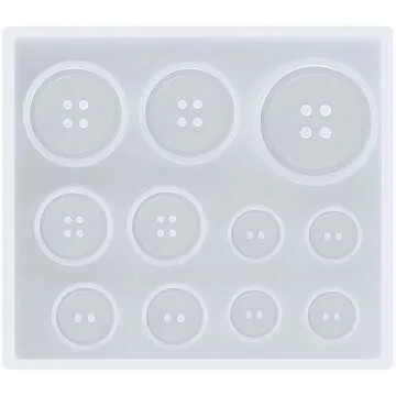 Funshowcase Button Resin Silicone Mold for DIY Crafts