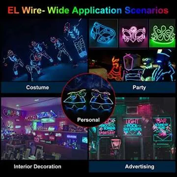 Vibrant JIGUOOR EL Wire Lights - Perfect for DIY Projects