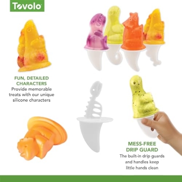 Tovolo Dino Popsicle Molds - Fun and Safe Frozen Treats