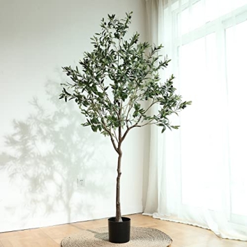 Realistic 76" Olive Tree for Elegant Home Decor
