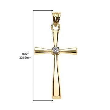 Stunning 14K Gold Diamond Cross Pendant for Every Occasion