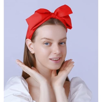 Lvyeer Red Big Bow Headband for Stylish Women