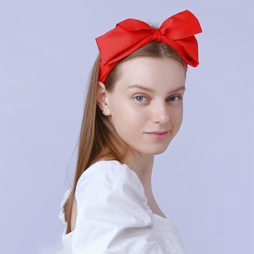 Lvyeer Red Big Bow Headband for Stylish Women