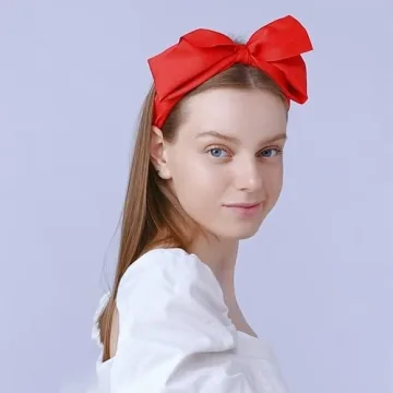 Lvyeer Red Big Bow Headband for Stylish Women