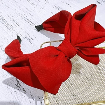 Lvyeer Red Big Bow Headband for Stylish Women