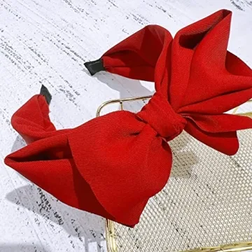 Lvyeer Red Big Bow Headband for Stylish Women