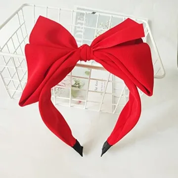 Lvyeer Red Big Bow Headband for Stylish Women