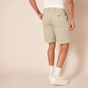 Amazon Essentials Men's Classic-Fit 9" Chino Short in Dark Taupe - Your Perfect Summer Companion