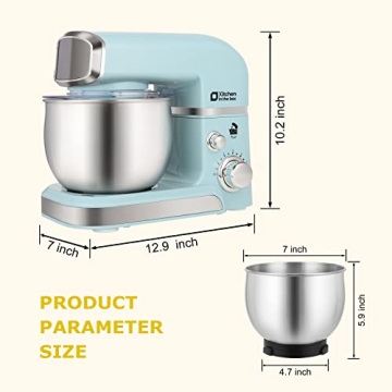 Portable 3.2Qt Kitchen Stand Mixer for Home Use in Blue