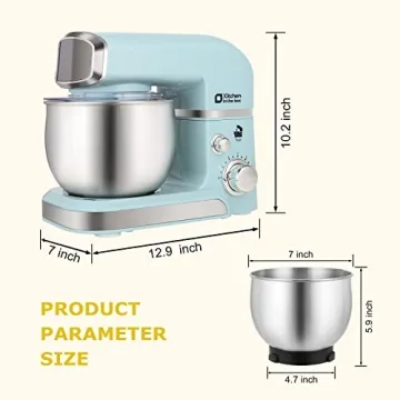 Portable 3.2Qt Kitchen Stand Mixer for Home Use in Blue