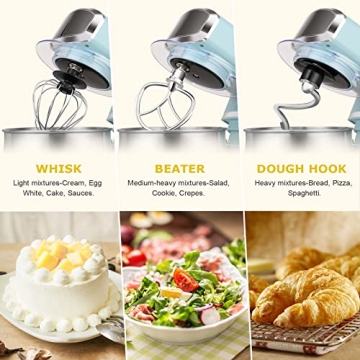 Portable 3.2Qt Kitchen Stand Mixer for Home Use in Blue