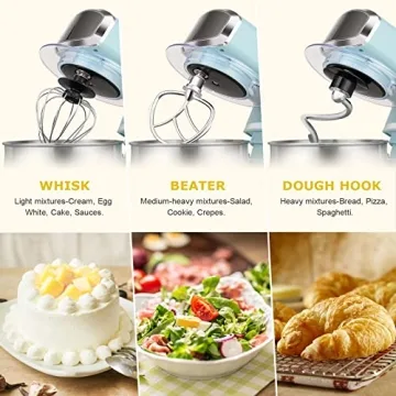 Portable 3.2Qt Kitchen Stand Mixer for Home Use in Blue