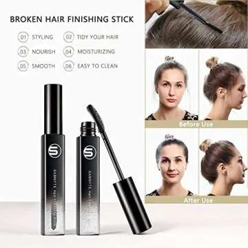 Samnyte Hair Wax Stick for Flyaways, Fly Away Hair Tamer Stick for Baby Hair, Hair Finishing Stick Works in 3 Seconds, Hair Wax Stick for Long-Lasting Fixed Hair Styling, Wax Stick for Hair
