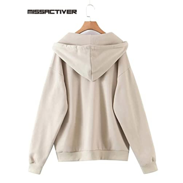 MISSACTIVER Women's Vintage Oversized Zip Up Hoodie