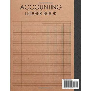 Accounting Ledger Book 12 Column: 120 pages , 8.5 x 11 inches ( large size ) , Brown craft paper sty...