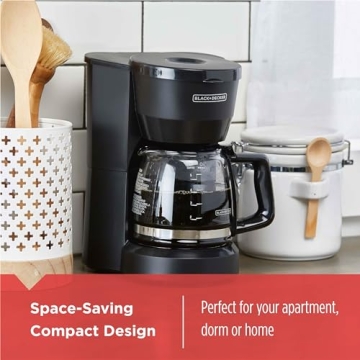 BLACK+DECKER 5-Cup Coffeemaker Compact Efficient Brewing